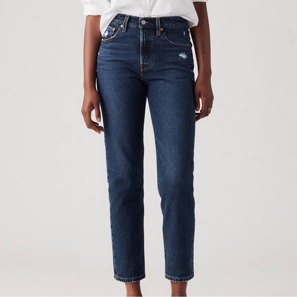 Levi's Denim - Levis Women 26 Blue Denim Button Fly High Rise 501 Original Cropped Jeans NWT